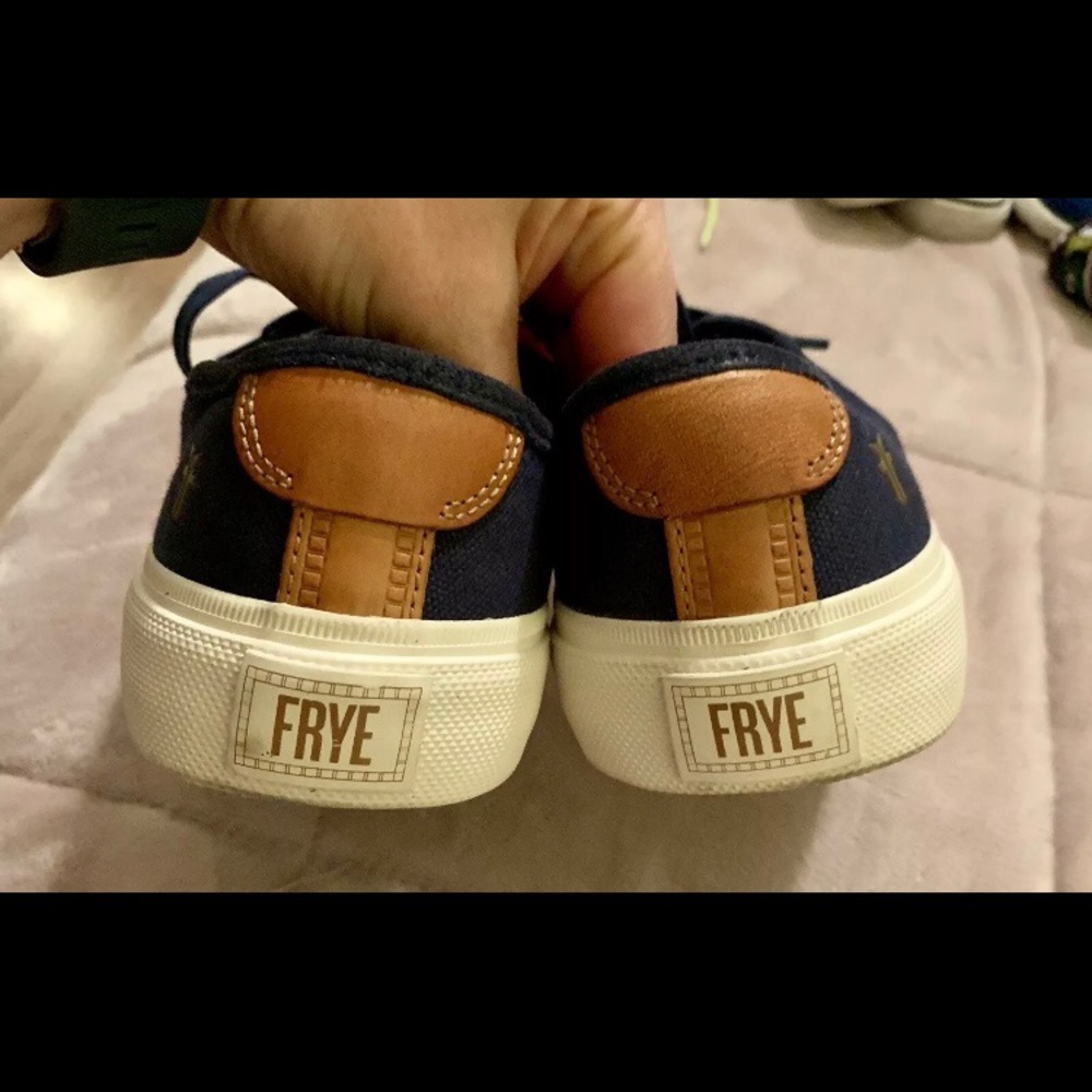 EUC Frye Ludlow Canvas/Leather Sneakers 9.5 Men’s - Picture 5 of 6
